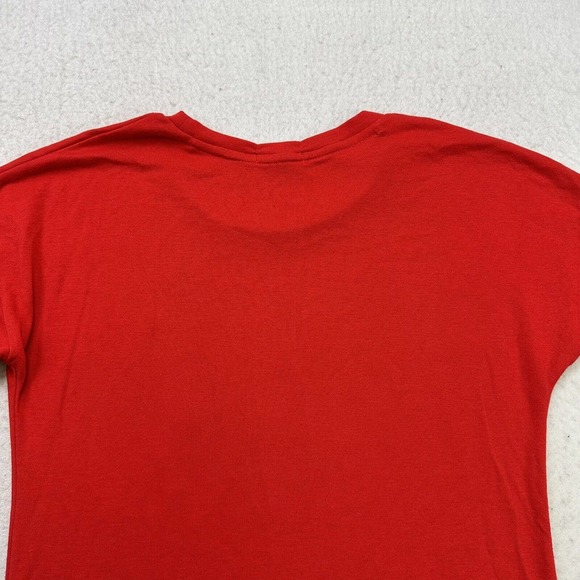 Modern Canvas Christmas Shirt Womens Small S Red Gnome for the Holidays - Picture 12 of 12